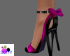 bow heels hot pink