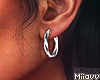 Curl Earrings | Silver