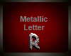 Silver Metallic Letter R