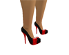 blk and red heels