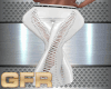 latex flare pants white