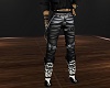 Grey leather Biker style