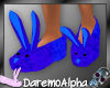 Blue Bunny Slippers{M}