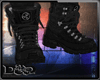 D- Black Leather Boots