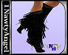 (1NA) Black Fringe Boots