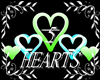 5 BLUE & GREEN HEARTS