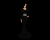 black fishtail gown