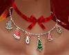 Christmas Necklace w/Bow
