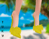 Fur Yellow Shoes