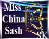 Miss China Sash 