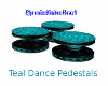 Teal Dance Pedestals