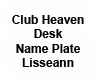CH Lisseann Name Plate