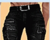 Pants Black Riped Jeans