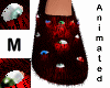 furry slippers W eyes M