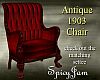 ANtique 1903 Chair Red