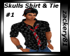 Skulls Shirt & Tie #1