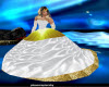 WEDDING DRESS GOLD  N WH