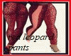 leopard red pants