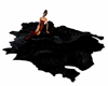 black fur rug