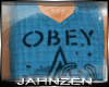J* OBEY T-Blue