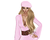 pink knitted beret