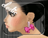 pink bow earrings