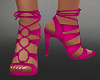 Deep pink sandal heels