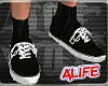 A| Black Vans + Socks 2