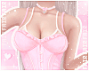 🌸 lace corset pink/w