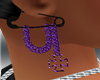pin earrings purple