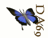 Animted blue butterfly