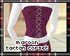 maroon tartan corset