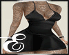 BLACK MINI DRESS INKED