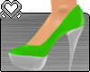 SM` Green Chrome Heels