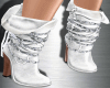 Paris white boots