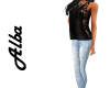 ! AA -Laced Top w/ Jeans