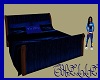 Poseless Blue Sleigh Bed