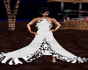evening gown white/tiger