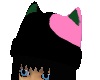 Black cathat w pink ear