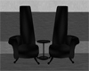 Sleek Black Chair set