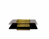 Blk/gold Glass table
