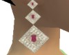 (B4) Diamond ruby earing