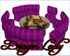 Purple Tartan Sofa w/p