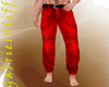 Red Pants with Belt