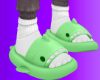 Shark Slippers Green