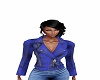 veste cuire bleu sexy