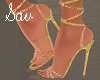 Orange/Gold Wrap Heels