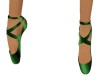 Green Ballet Toe Shoes