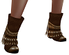 brown fringe boots
