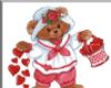 Girl Bear w Red Hearts